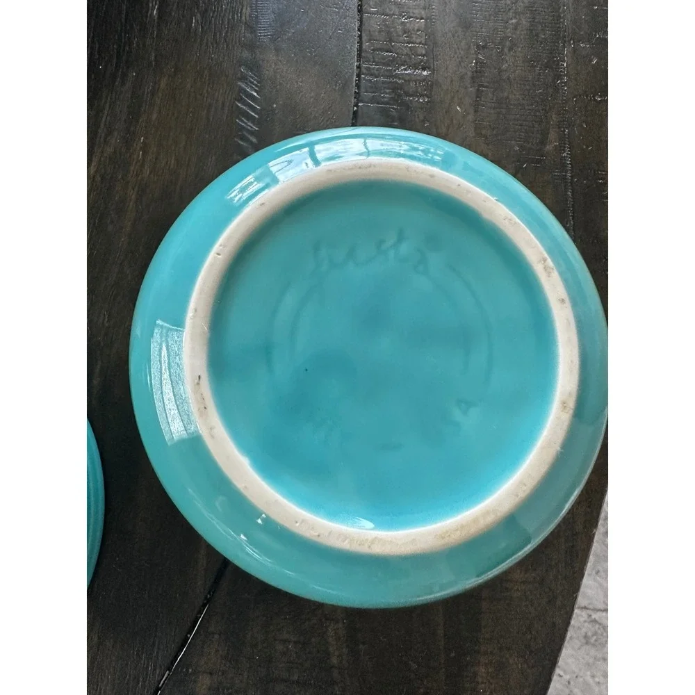 Fiesta Turquoise Cereal Bowls Set of 2 Homer Laughlin Turquoise Blue Glaze EUC